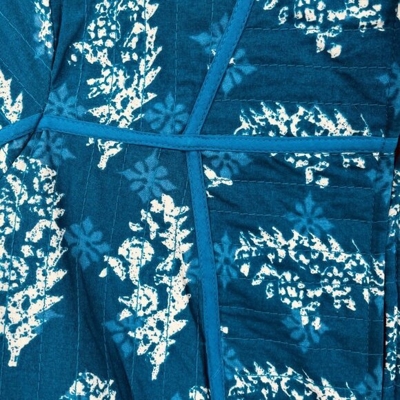 Lucky Brand Kantha Jacket Size S Printed Zip Up Quilted Floral Boho 100% Cotton - Picture 7 of 13